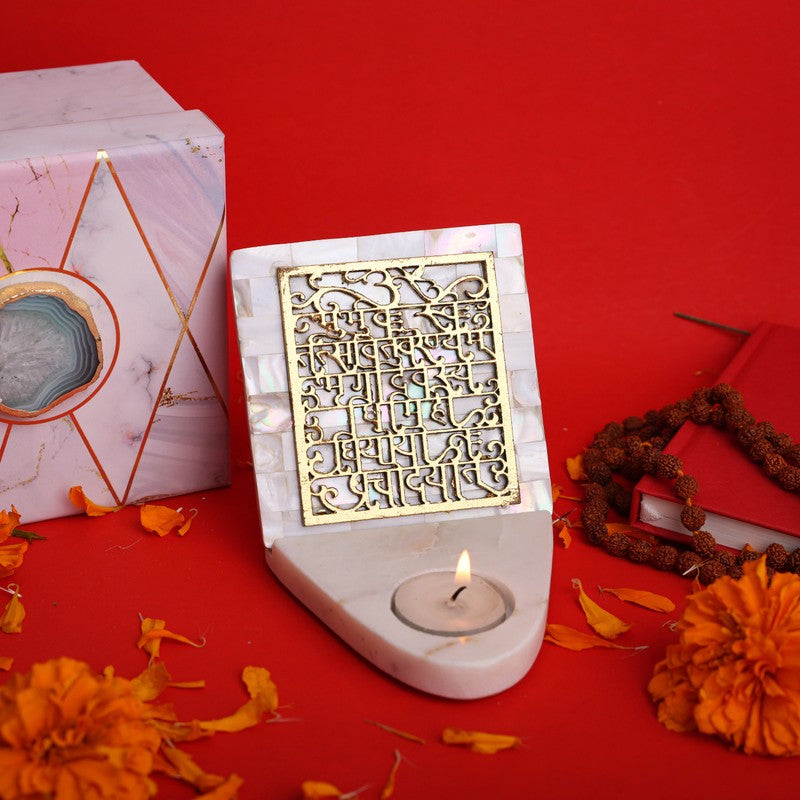 Gaytri Mantra TeaLight Holder