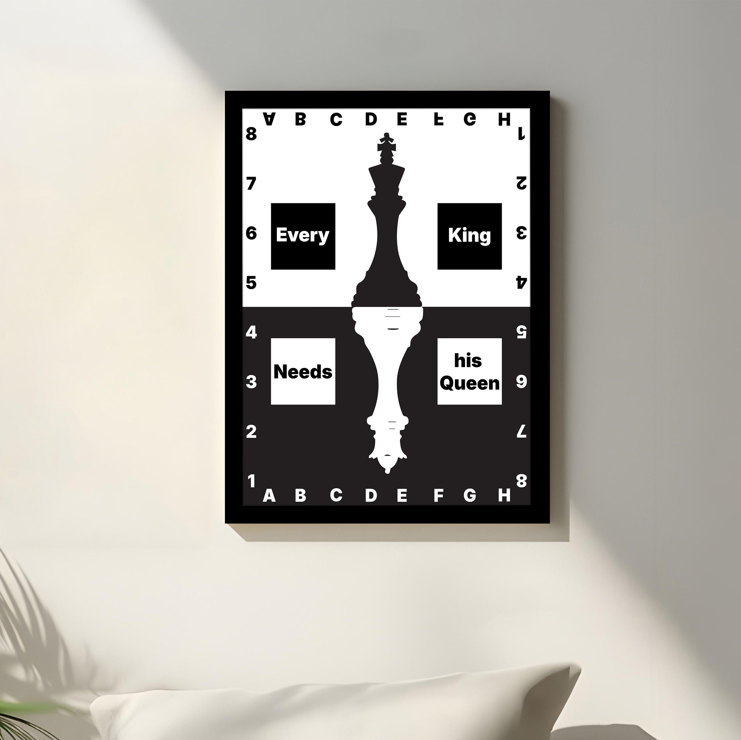 Black & White Chess Wisdom Wall Art