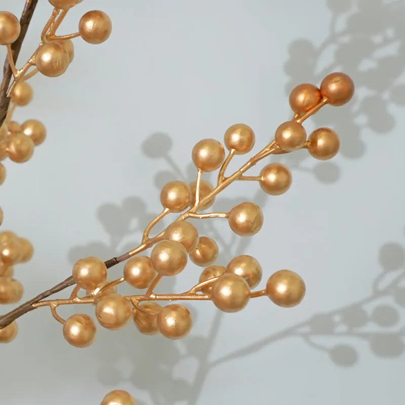 Faux Cherry Blossom Flower Stick (Gold) - 32 CM media 4