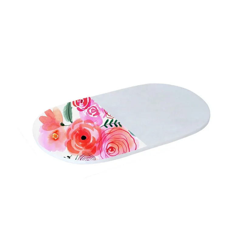 Ovelta Rose Printed (Marble,Brass) Marble Platter - Set of Two media 4