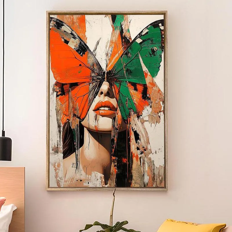 Veil of Wings Canvas Modern Wall Art With Frame media 2