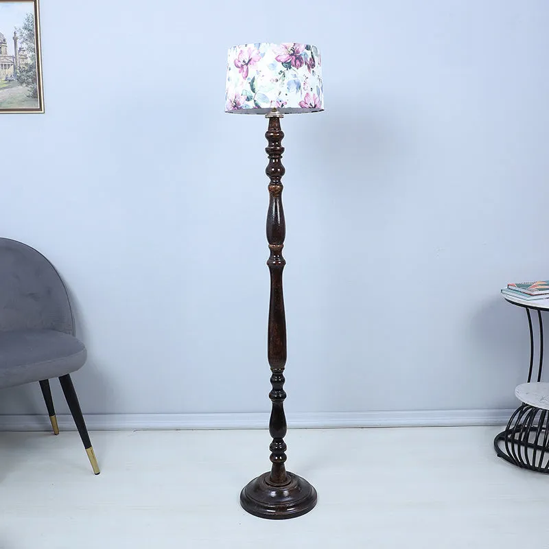 Lumikko Totem Printed Mango Wood Floor Lamp - Black media 3