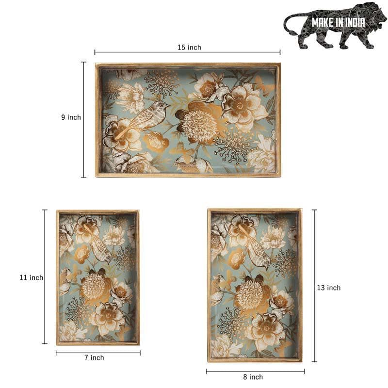 Sequeel Serving Tray (Teal) - Set Of Three media 7