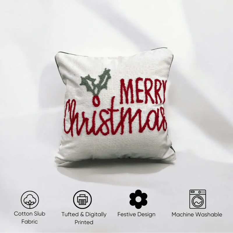 Ruby Christmas Cotton Christmas Cushion Cover media 4