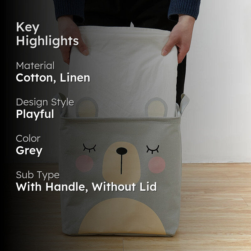Paw Pals Bear Laundry Basket media 2