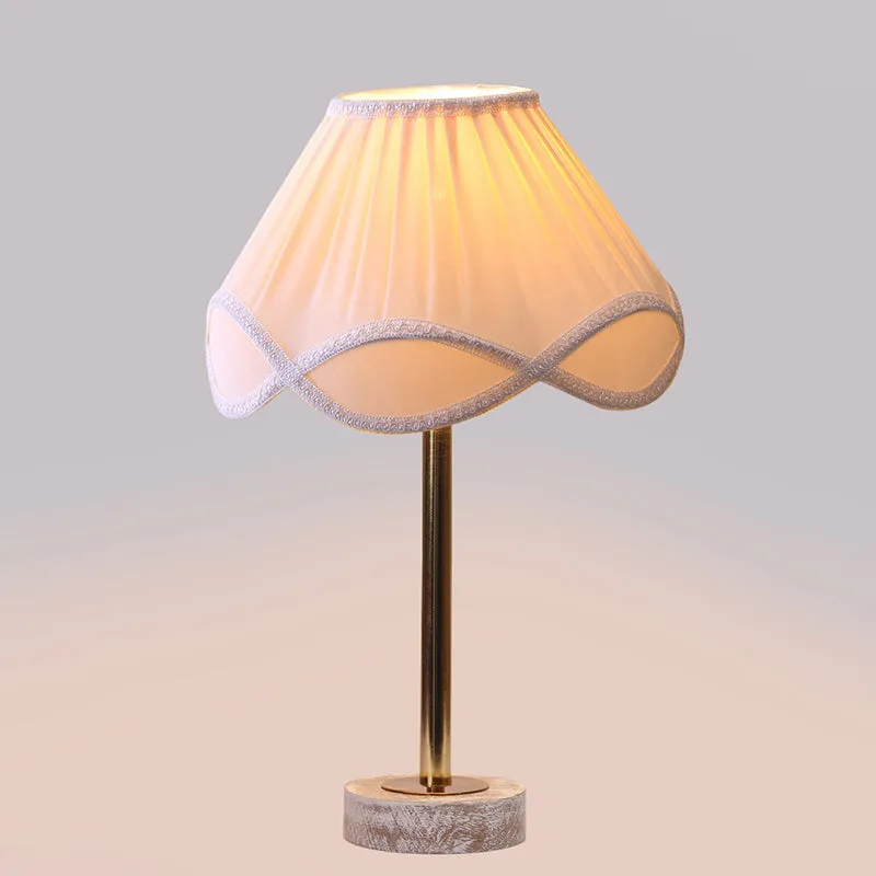 Valencia Rodin Wooden Table Lamp - White,Gold,White media 5