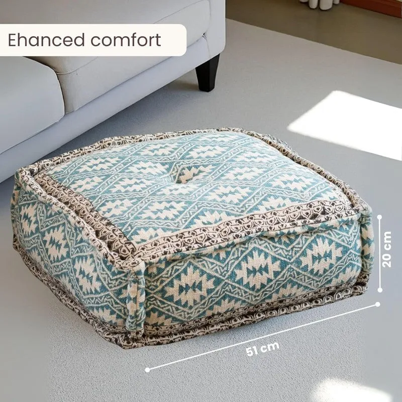 Hand Block Print Floor Cushion media 7