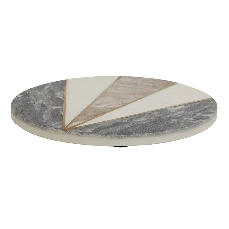Elegra (Marble,Brass) Marble Serving Platter media 4
