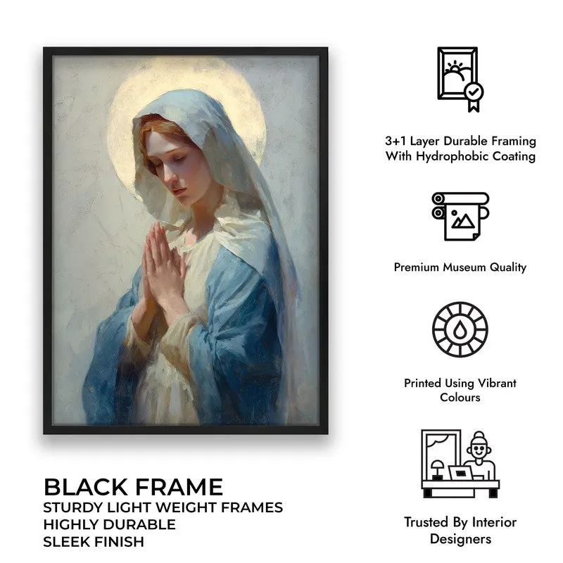 Divine Calm Archival Paper Wall Painting With Black Frame media 7
