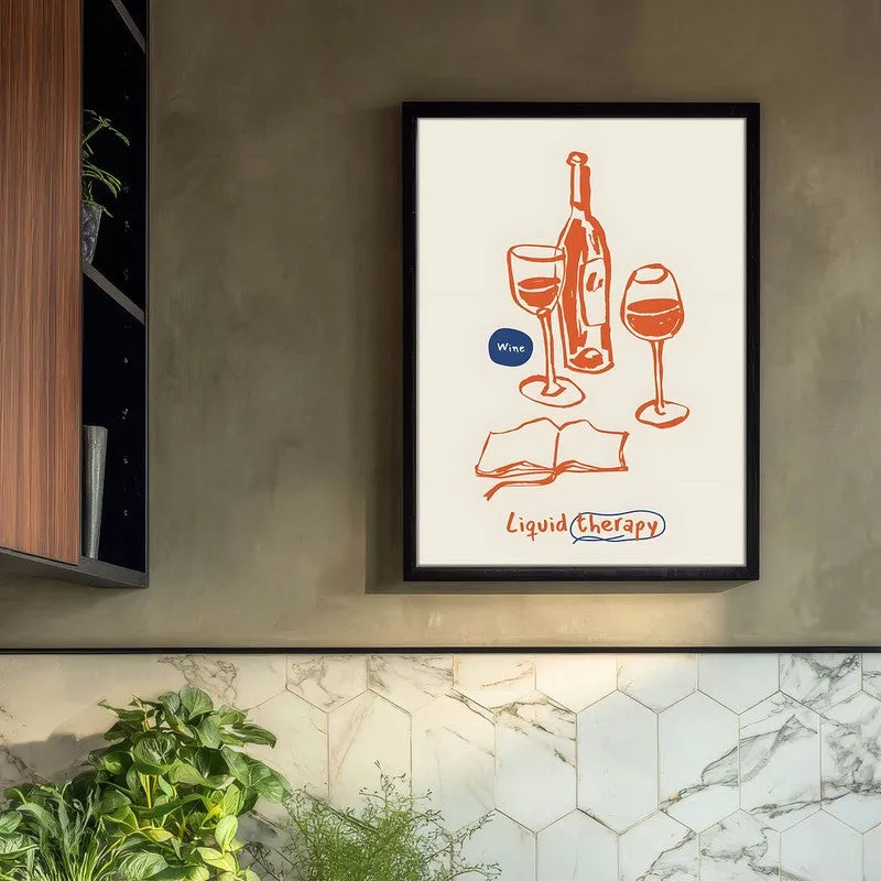 Scarlet Sangria Archival Canvas Wall Art - Black media 3