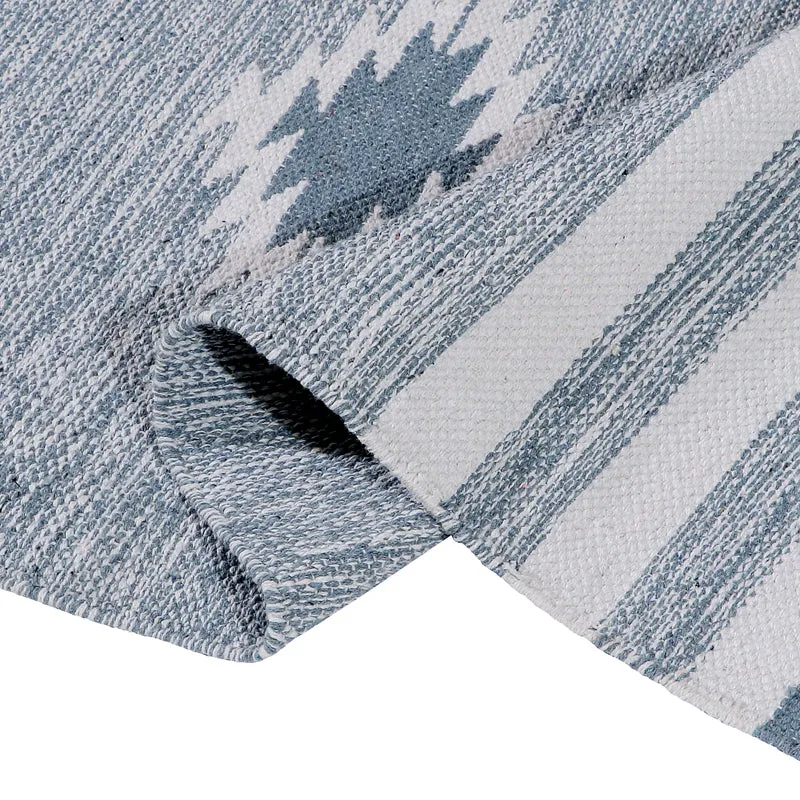 Decoria Cotton Runner Rug - Light Blue media 5