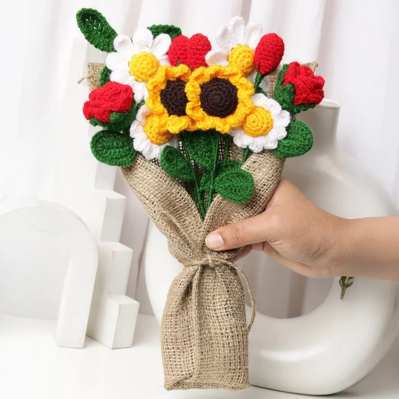 Crochet Handmade Tulip Bouquet (Yellow & Red) - Set of Eleven media 1