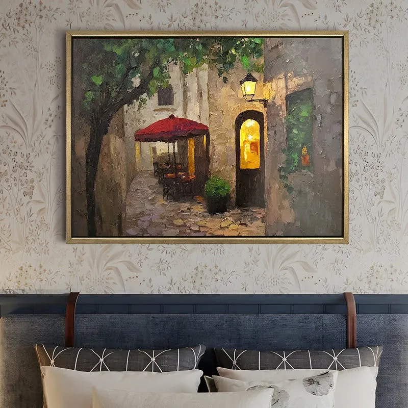Crimson Accent Canvas Wall Painting With Frame media 5