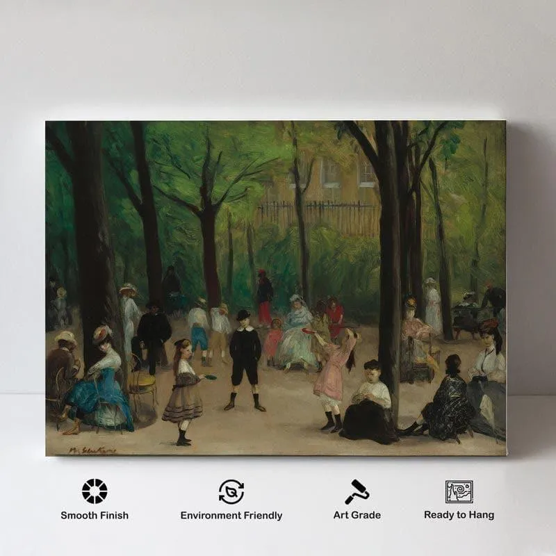 Luxembourg Gardens Canvas Painting - William James Glackens - Gallery Wrap media 4