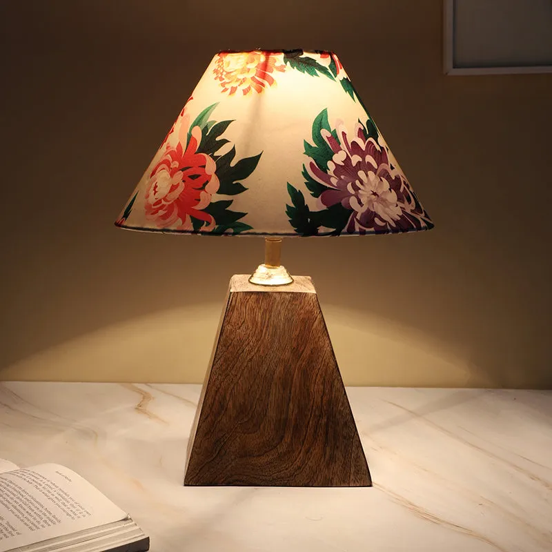 Miyabi Obelisk Printed Mango Wood Table Lamp - Multicolor media 4