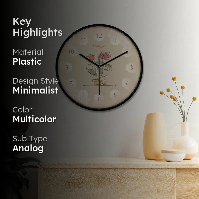 Grace Round Analog Wall Clock - Multicolor media 2