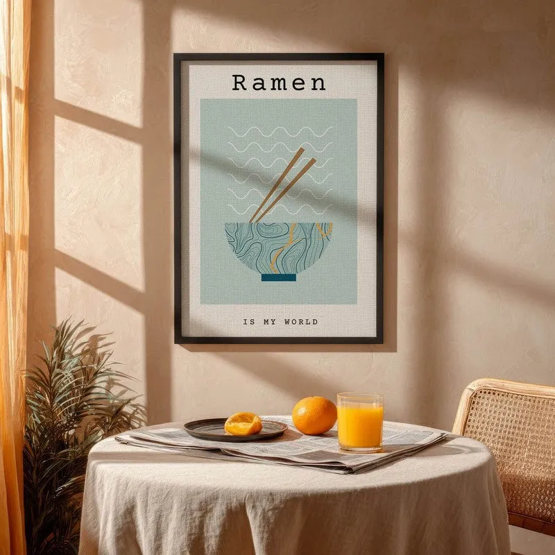 RamenBlue Archival Canvas Wall Art - Black media 4