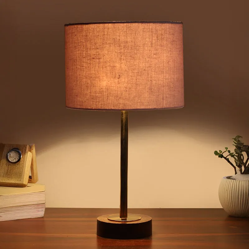 Cotin I Rodin Wooden Table Lamp - Grey,Gold,Brown media 1