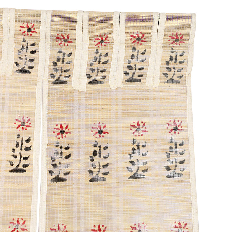 Forest Flow Three Panel Bamboo Curtain - Beige media 5