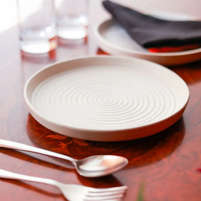 Fired Form Ceramic Quarter Plate (White) - Set Of Two media 4