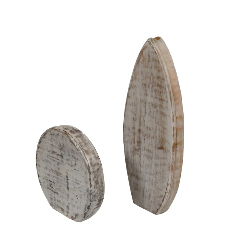 Kahia Mango Wood Vase - Set Of Two media 4