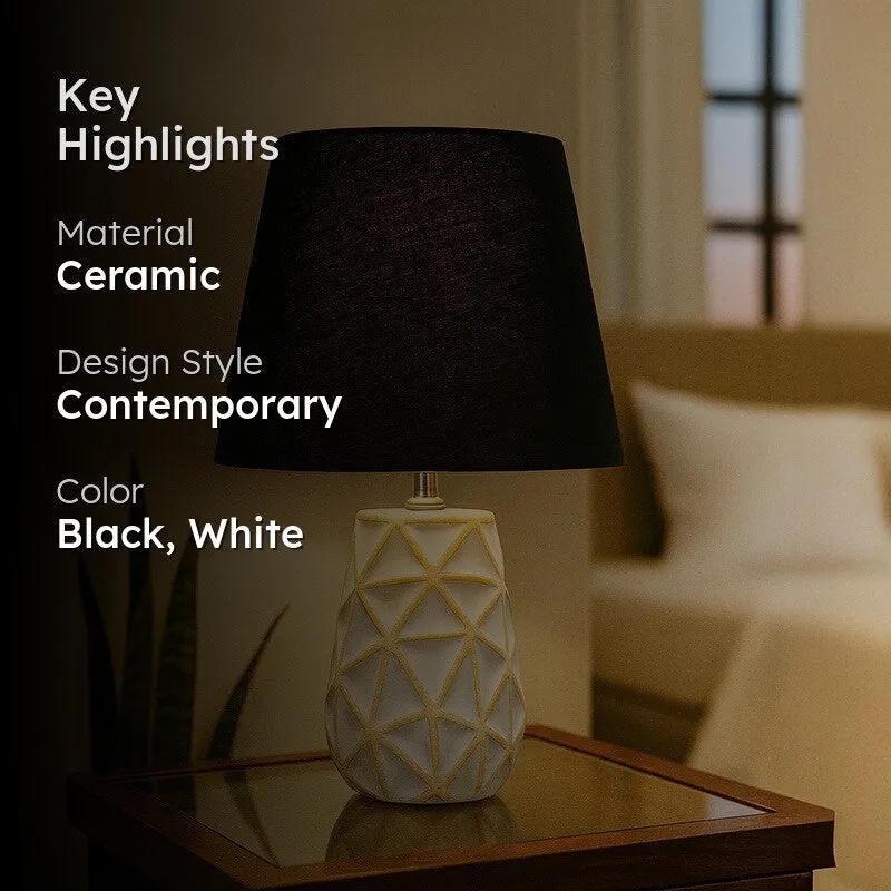 VividGlow Transform Ceramic Table Lamp - Black,White media 2