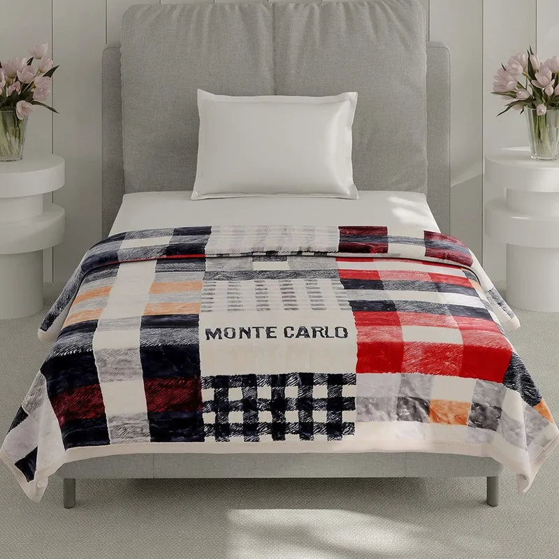 Monte Carlo Montana Mosaic Blanket (Black,White) - 597 GSM media 3
