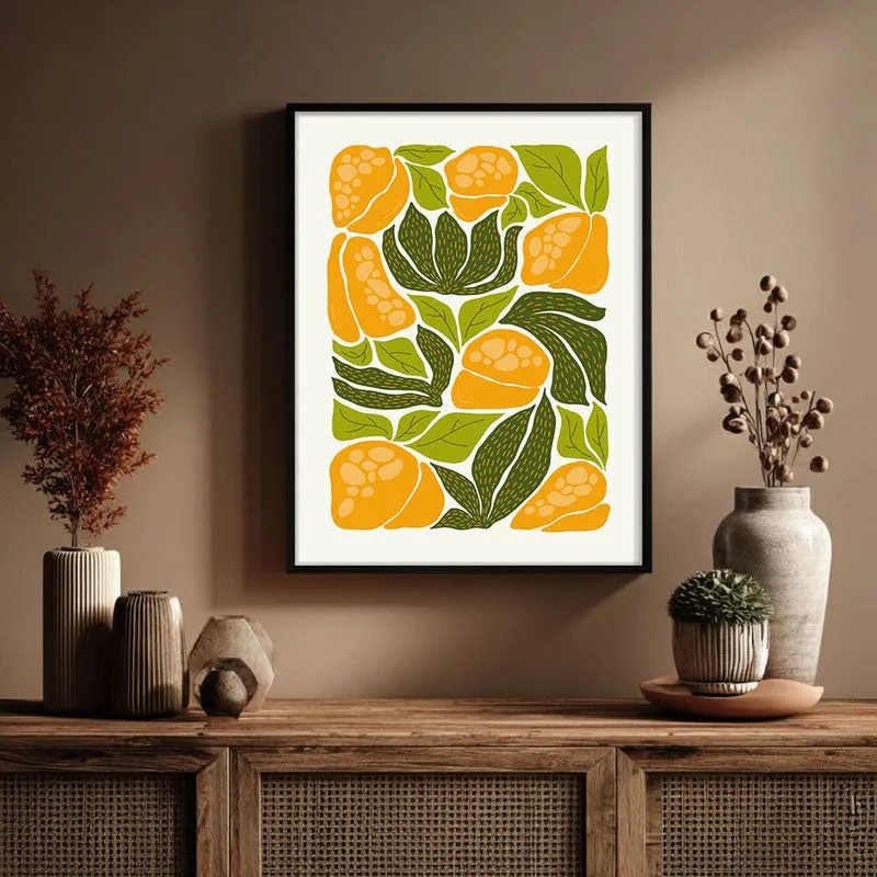 Sunlit Botanic Blooms Wall Art - Black Frame media 3