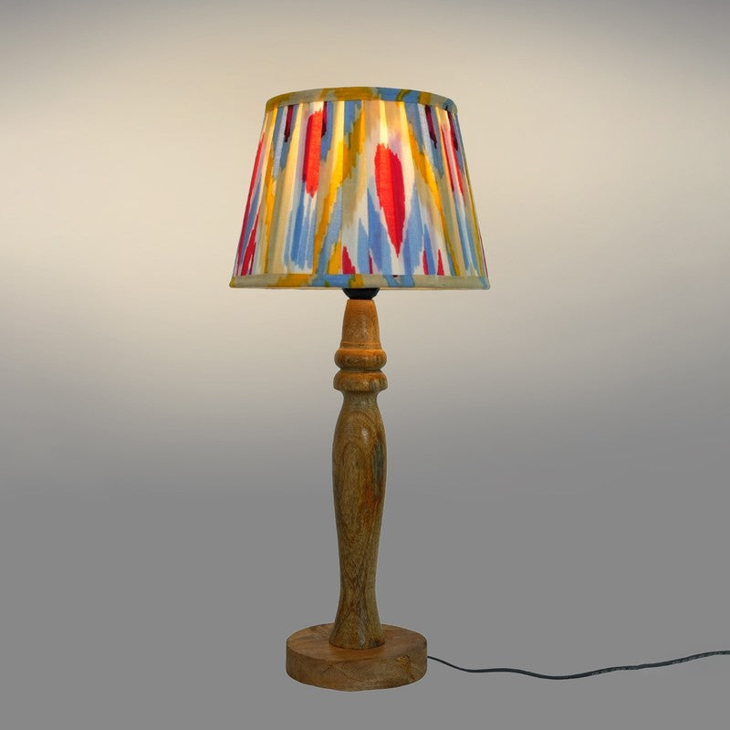 Aurora Canvas Wooden Base Cotton Table Lamp - Multicolor media 4