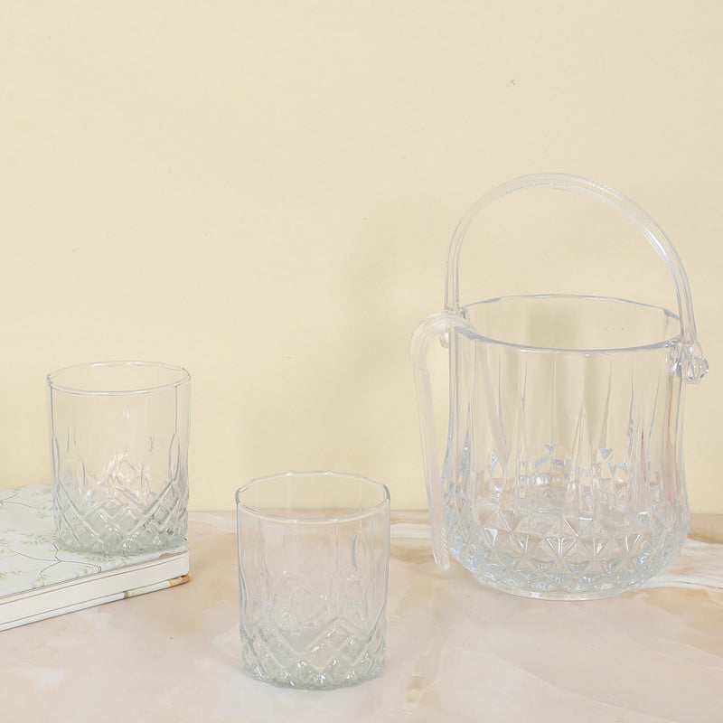 Rego 1000 ML Ice Bucket With 200 ML Glass And Tong - Four Piece Set media 6