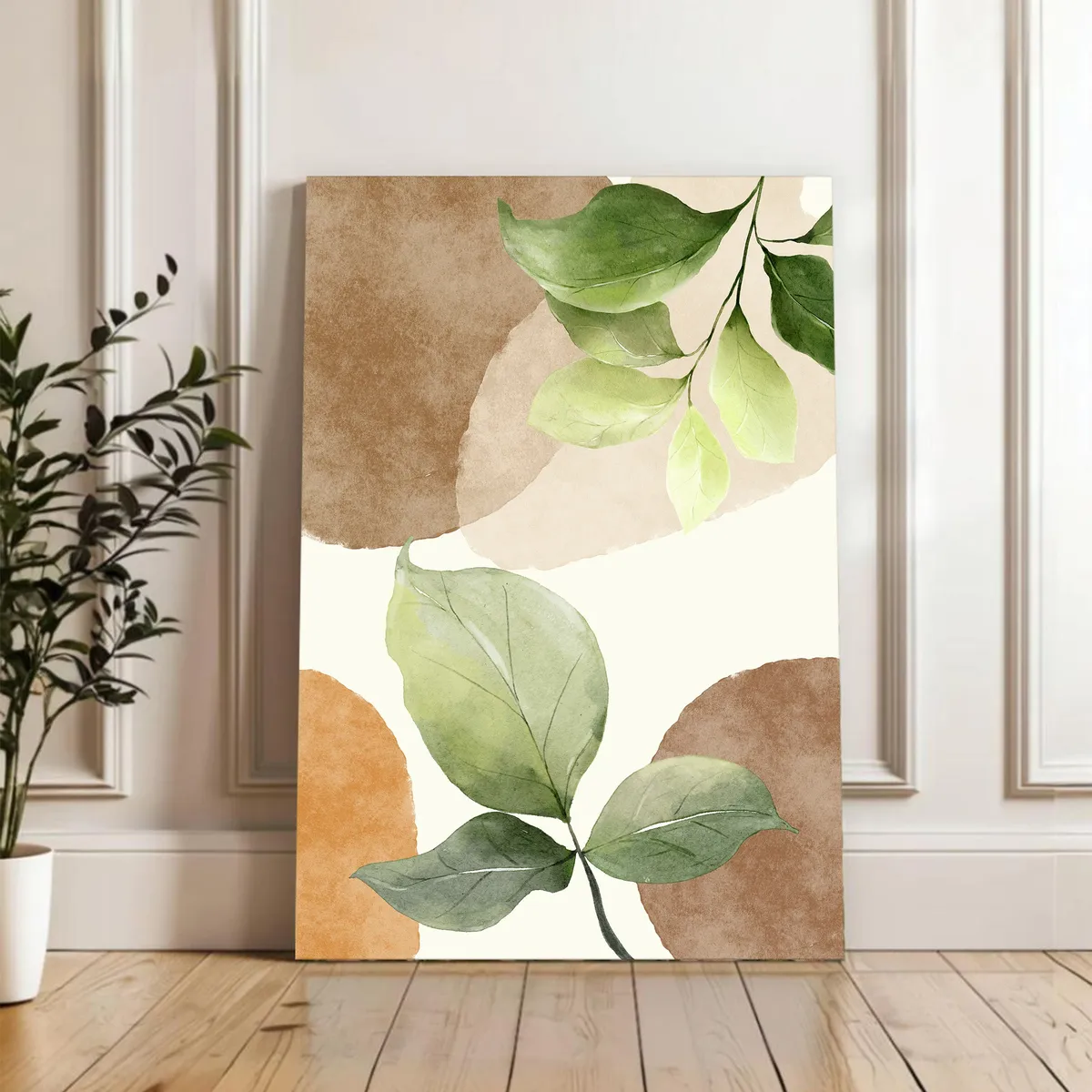 Boho Botanical Leaf Canvas Wall Art media 4