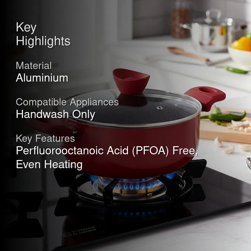 Bergner Bellini Plus Non Stick Casserole With Lid - 3500 ML media 2