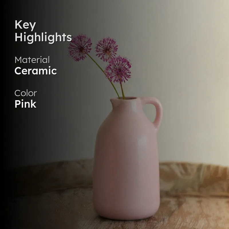 Seren Ceramic Vase - Pink media 2
