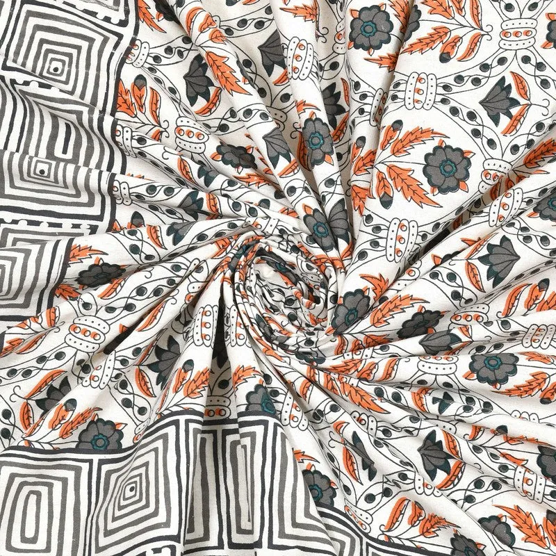 Aurao Cotton Bedsheet (Red,Grey) - 240 TC media 5