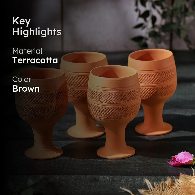 TerraVino Terracotta Stem Glass - Set Of Four media 2