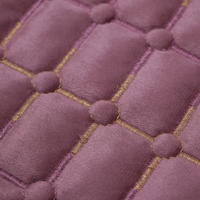 GeoWeave Velvet Sofa Cover - Wine media 4
