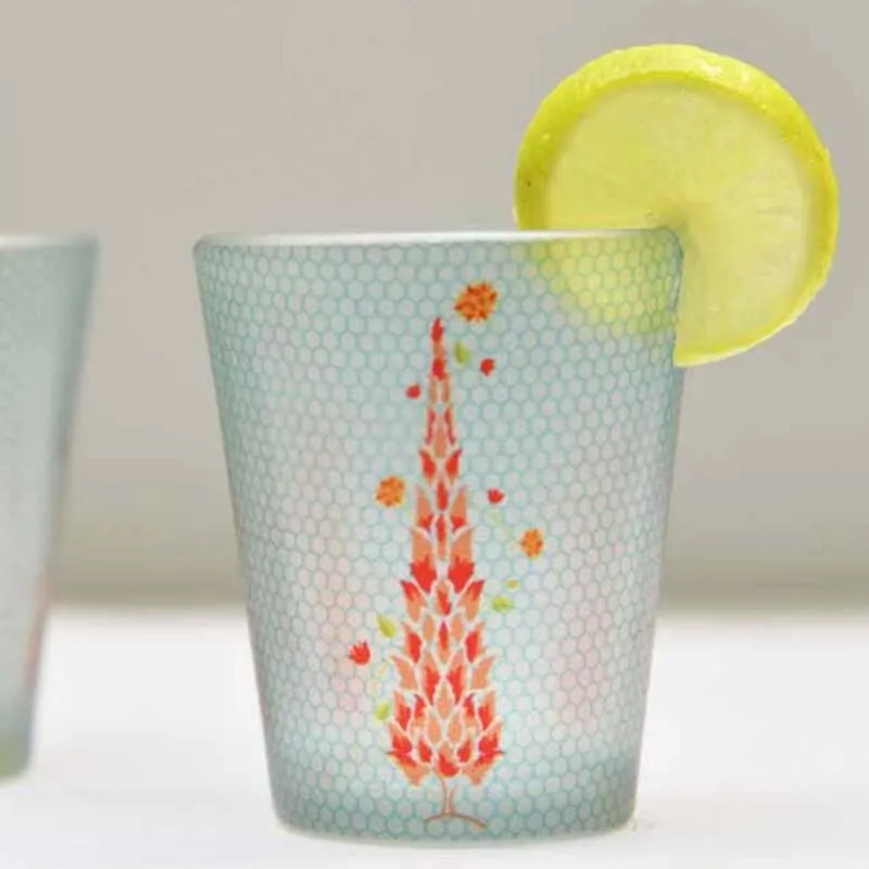 Magnate Mughal Frosted Shot Glass (30 ml ) - Set Of Two media 4
