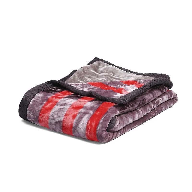 Monte Carlo Midnight Stripes Throw Blanket - 600 GSM media 6