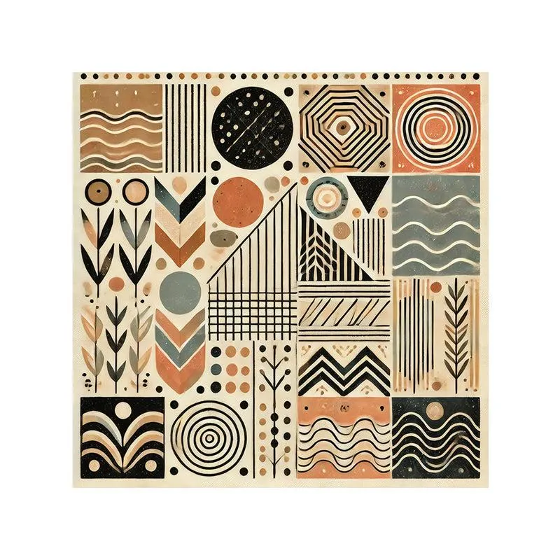 Geo-Ethnic Patterns Wall Painting media 4