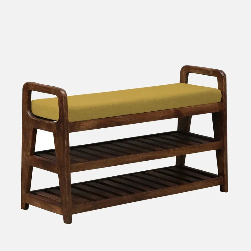 Sole Nest Mango Wood Shoe Rack - Yellow media 5