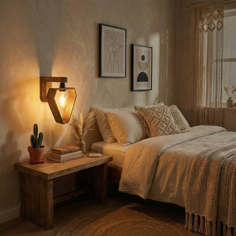 Murano Wooden Wall Lamp media 3