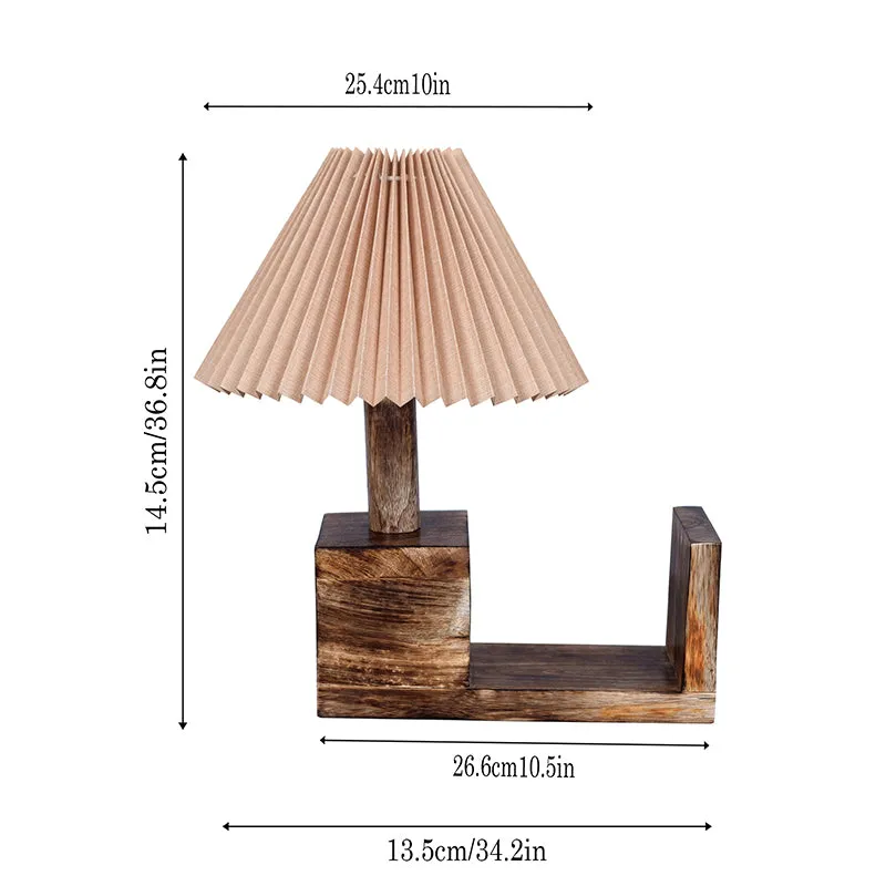 Sentry Pleated Fabric Table Lamp - Peach,Brown media 8