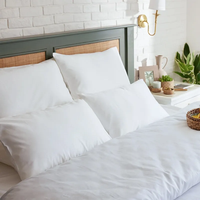Maison Fitted Solid Cotton Bedsheet (White) - 400 TC media 12