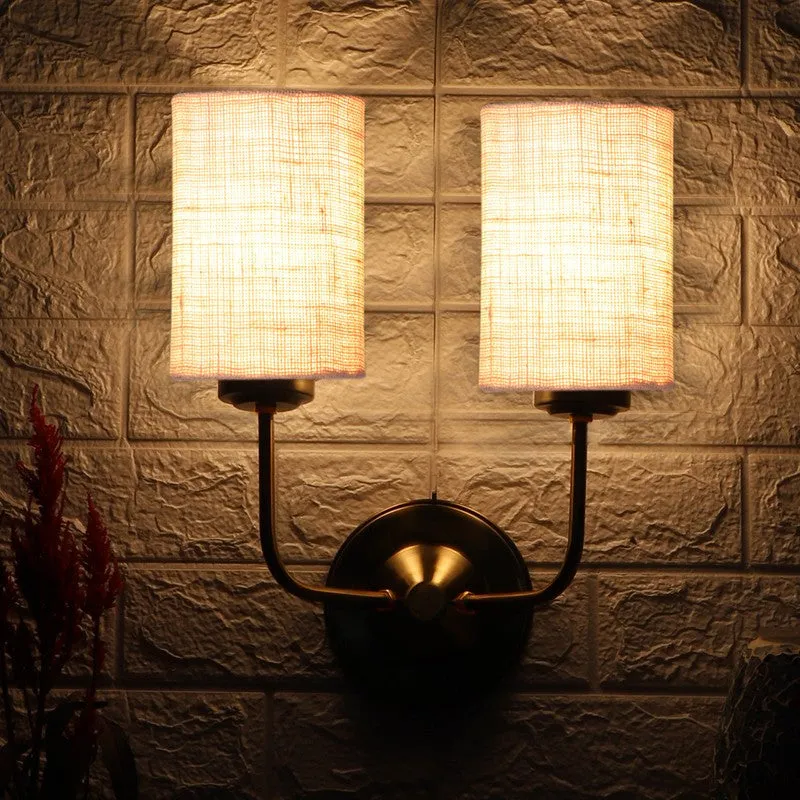 Lumoire Duo Metal Wall Lamp - Gold,White media 4