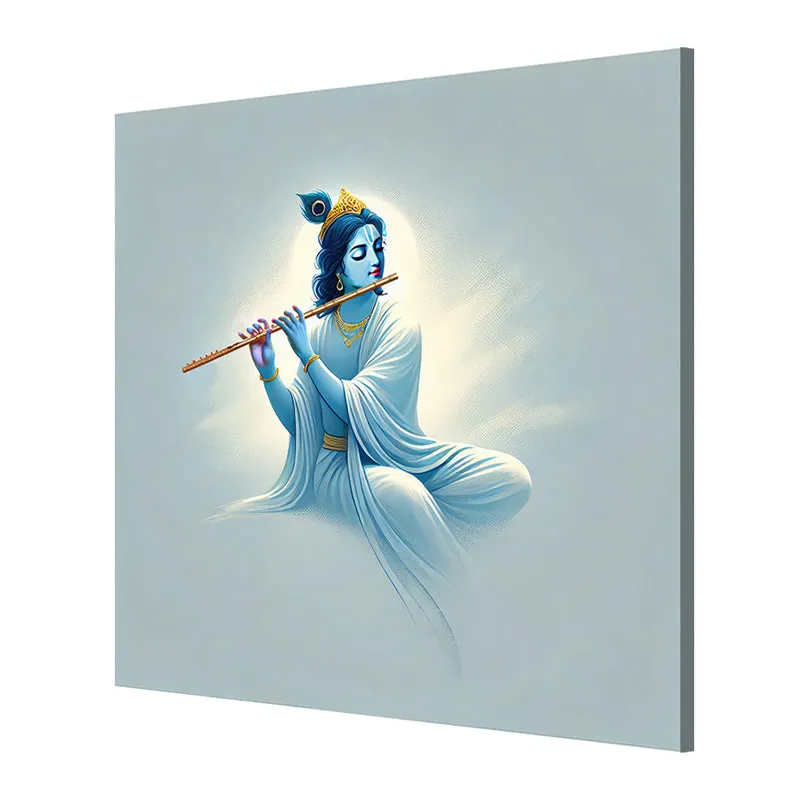 Shyamala Krishna Wall Painting media 5