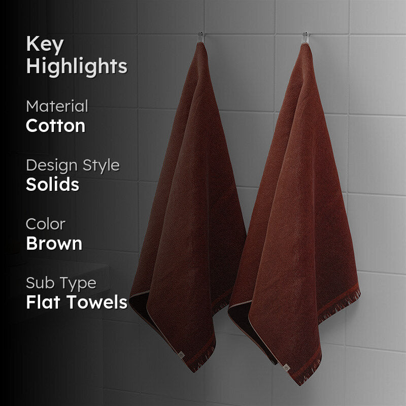 Gamchha Terry Cotton Face Towel (Brown) - Set Of Four media 2