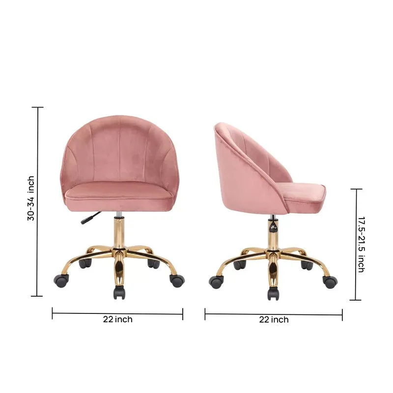 Opulon Metal Office Chair - Pink media 9