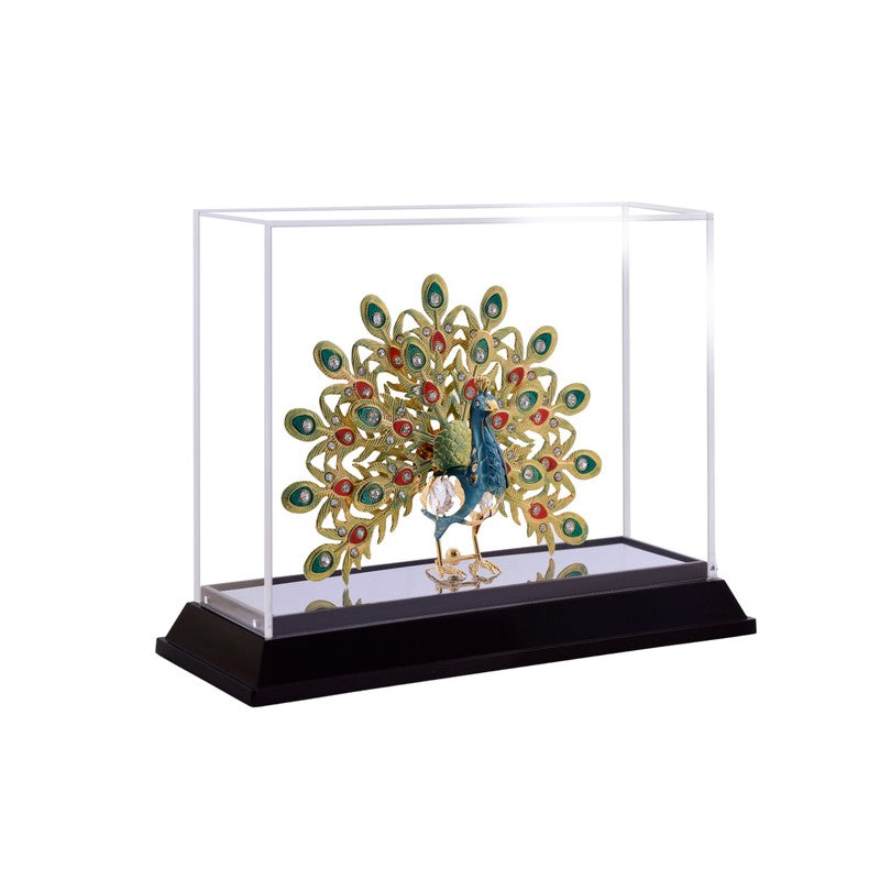 Regal Peacock 24K Gold Plated Mild Steel Showpiece media 4