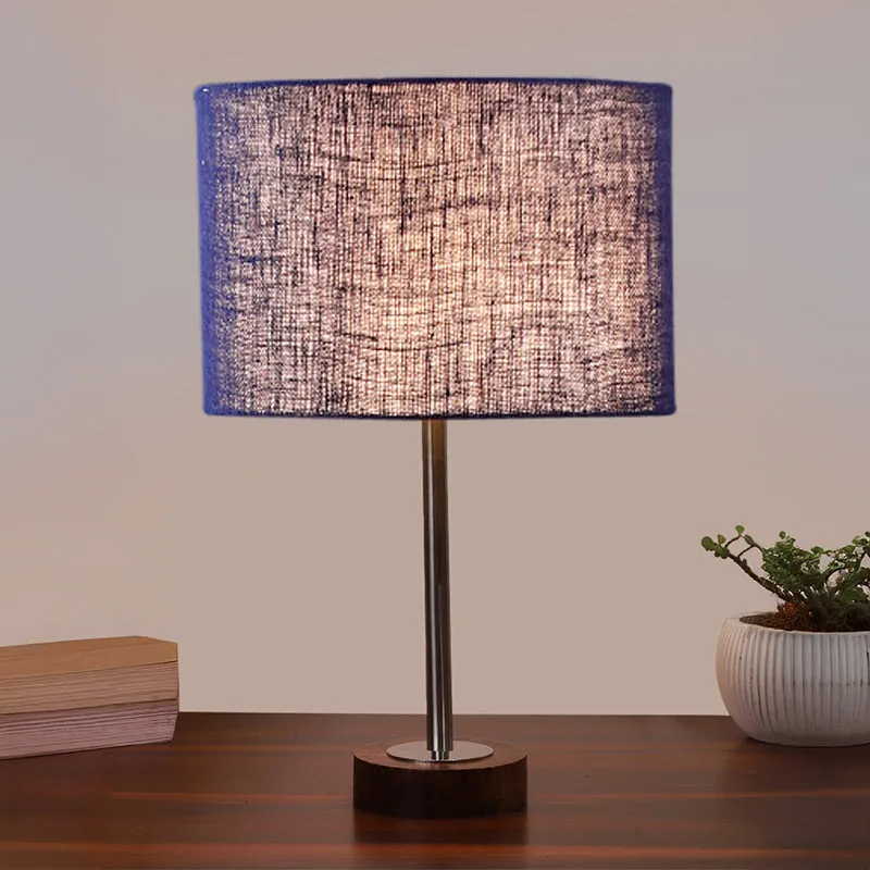 Sienna I Rodin Wooden Table Lamp - Blue,Silver,Brown media 2