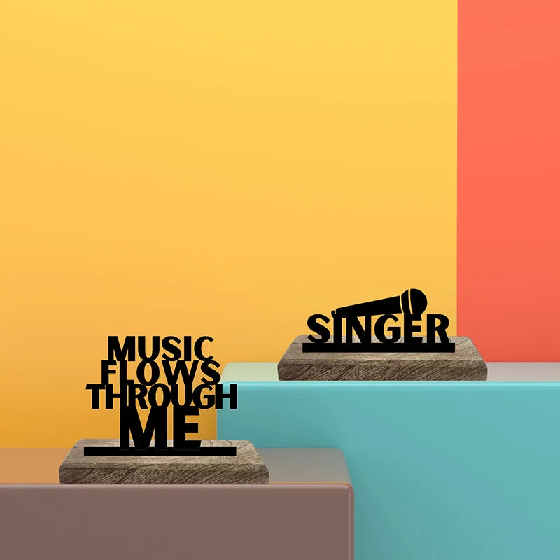 Music & Singer Showpiece - Set Of Two media 1